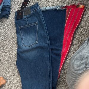 L&B high rise flare serape insert jeans. Size 16 NWT